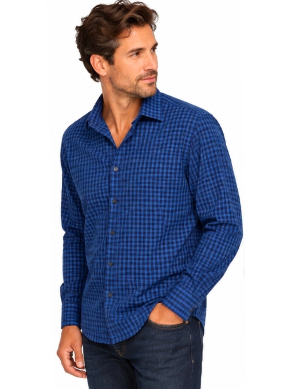 Reaction Kenneth Cole Slim Fit Button Down Shirt Size M